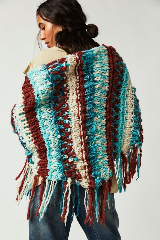 Fairy Knit Fringe Shawl #1