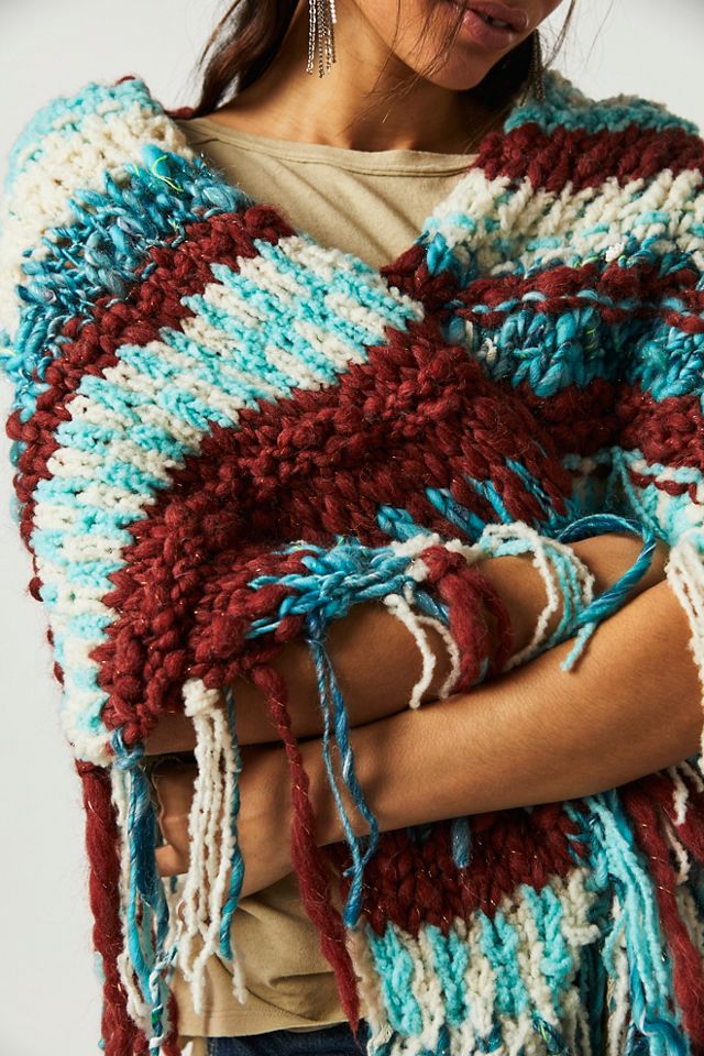 Fairy Knit Fringe Shawl #2