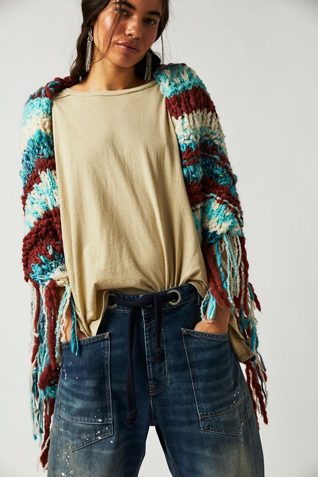 Fairy Knit Fringe Shawl #3