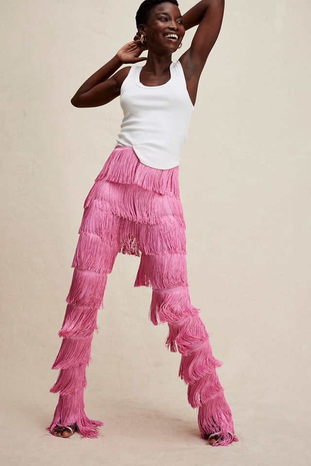 Norma Kamali Fringe Spat Leggings | Free People