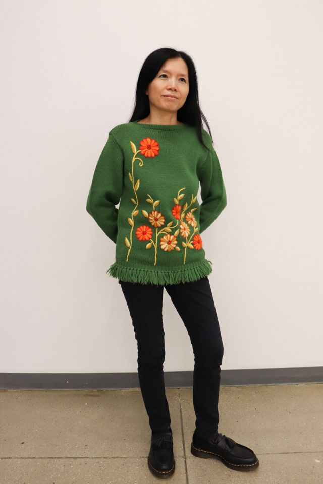 Vintage Embroidered Floral Sweater Selected by Anna Sui s Treasures Free People