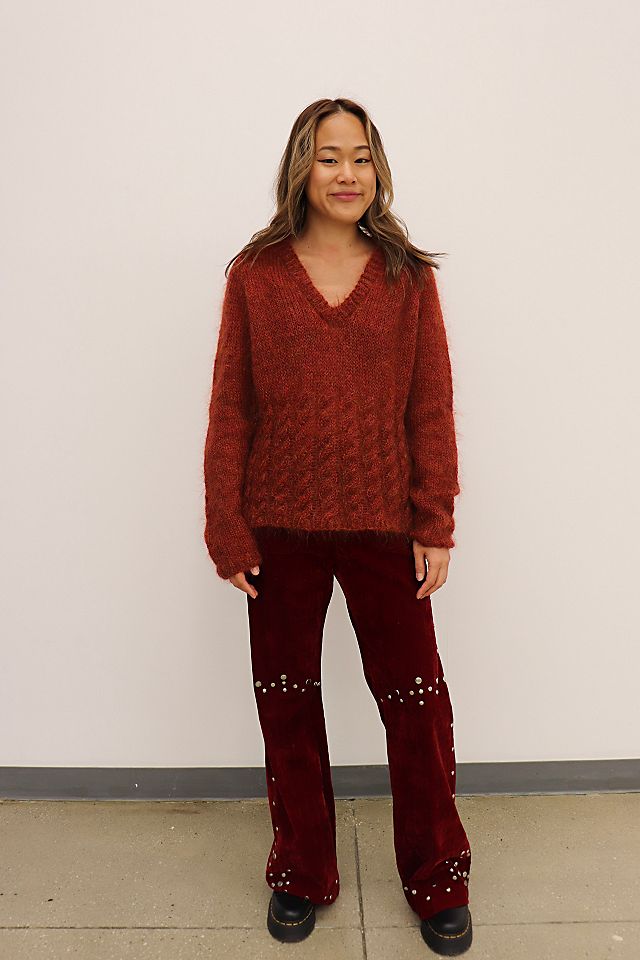 James Mohair Sweater in Red James Mohair Sweater in Red
