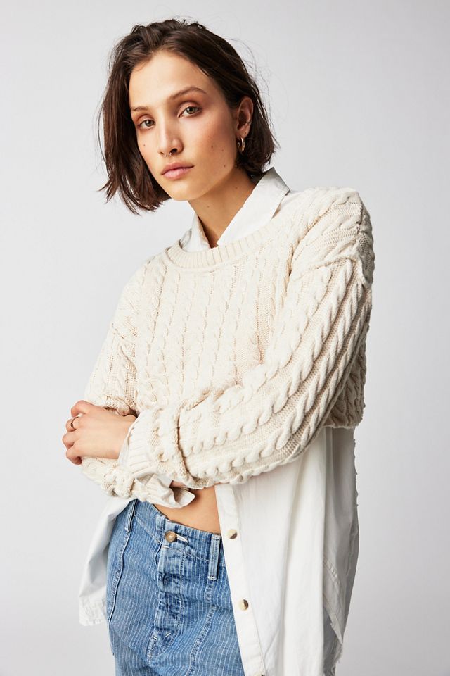 Tuesday Cable Crop Sweater