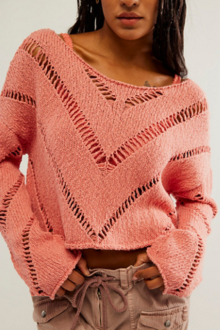 Pull Free People Downtown - Taille L, Bleu, 95% Coton 5% élasthanne - Neuf Avec étiquettes Pour Femme