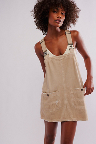 We The Free Overall Smock Mini Top at Free People in Latte, Size: XL