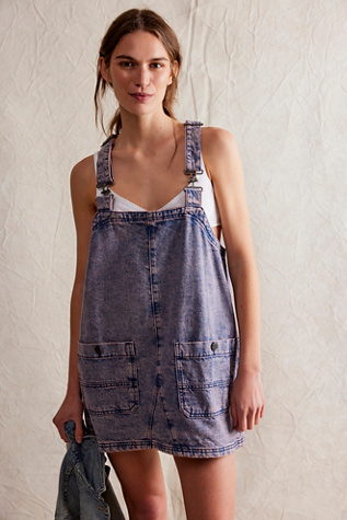 We The Free Overall Smock Mini Top at Free People in Pink Dreams Wash, Size: XL