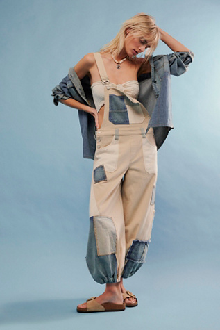 We The Free Bittersweet Embroidered Overalls | Free People