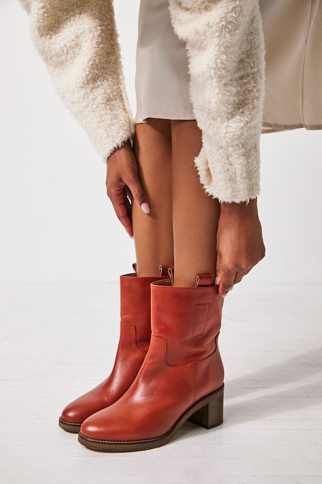 Free people red boots online