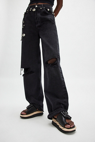 Add To Cart Buckle Sandals by 4CCCCEES at Free People in Black, Size: EU 38