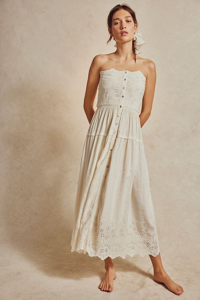 Free people outlet white eyelet dress