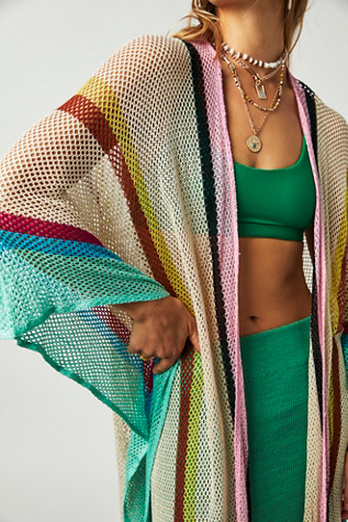 Sea Vista Stripe Ruffle Duster by Free People
