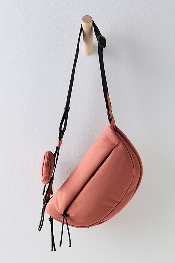 Free People Hit The Trails Sling Bag In Rose Dust