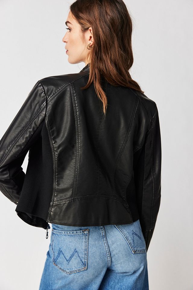 Free people hotsell shrunken moto jacket