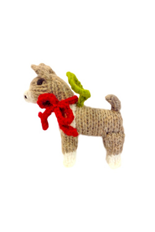 Chilly Dog Boxer Wool Ornament at Free People in Tan