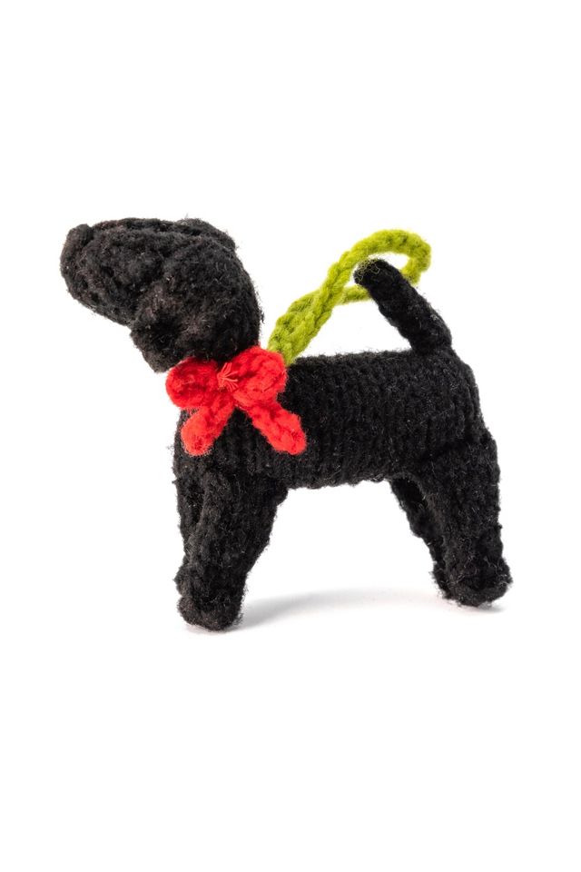 Black 2025 dog ornament