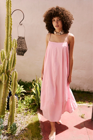 Struttin' Midi Dress at Free People in Pink Lemon, Size: Small