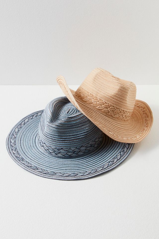 Mixed Braid Packable Cowboy Hat