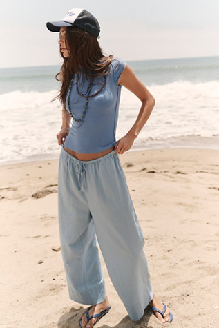 Livin' It Cotton-Linen Pants