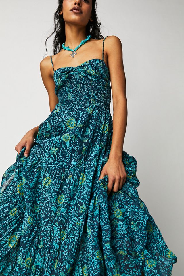 free people blue maxi dress