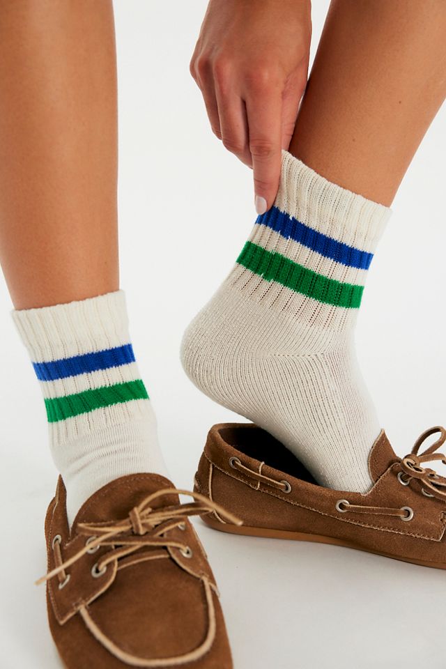 Retro Shortie Crew Socks #1