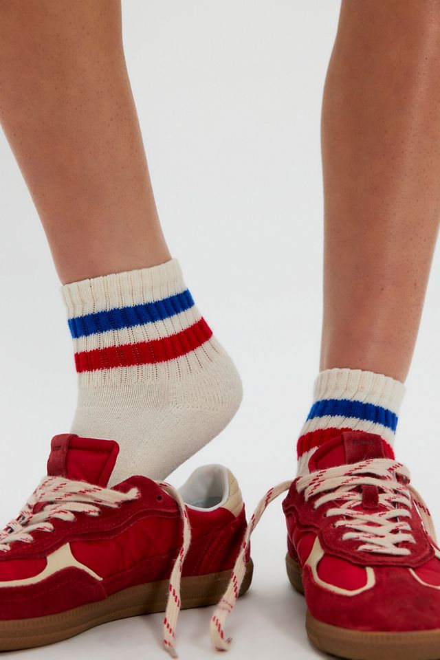Retro Shortie Crew Socks #1
