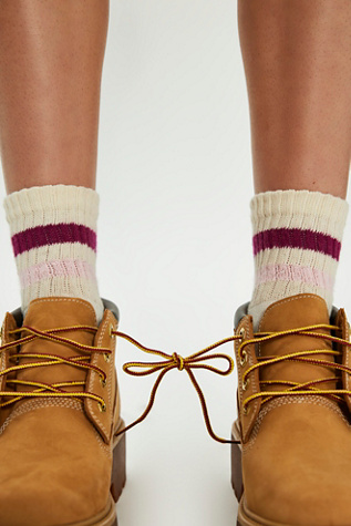 Retro Shortie Crew Socks by American Trench at Free People in White