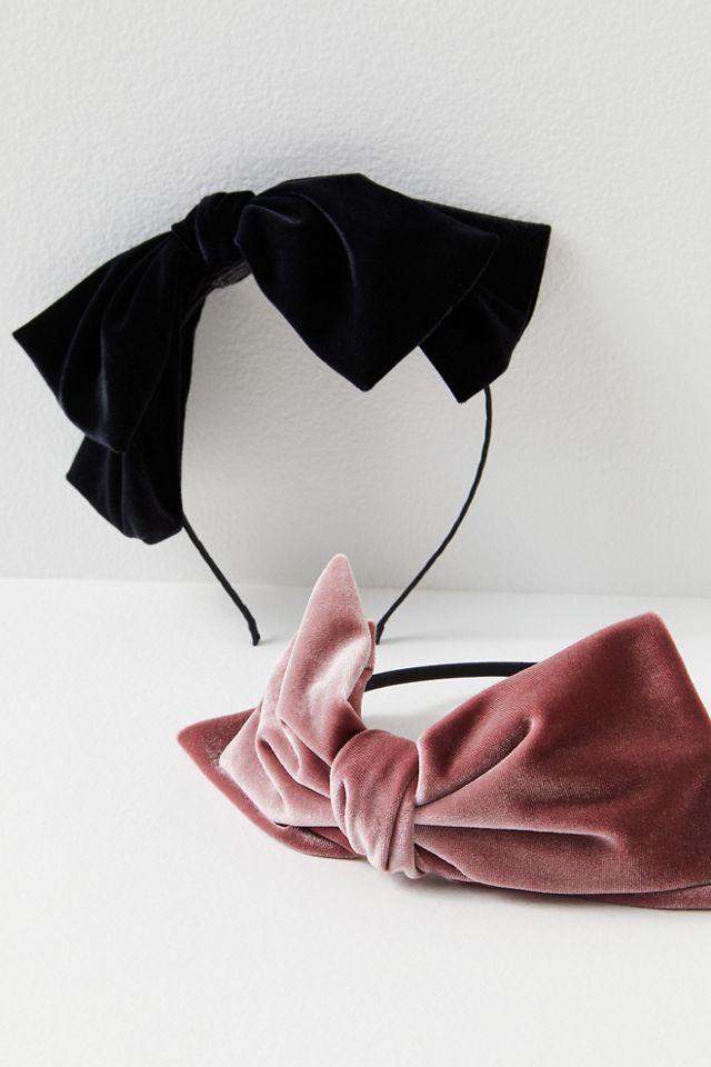 Bandeau à nœud en velours Bianca #1