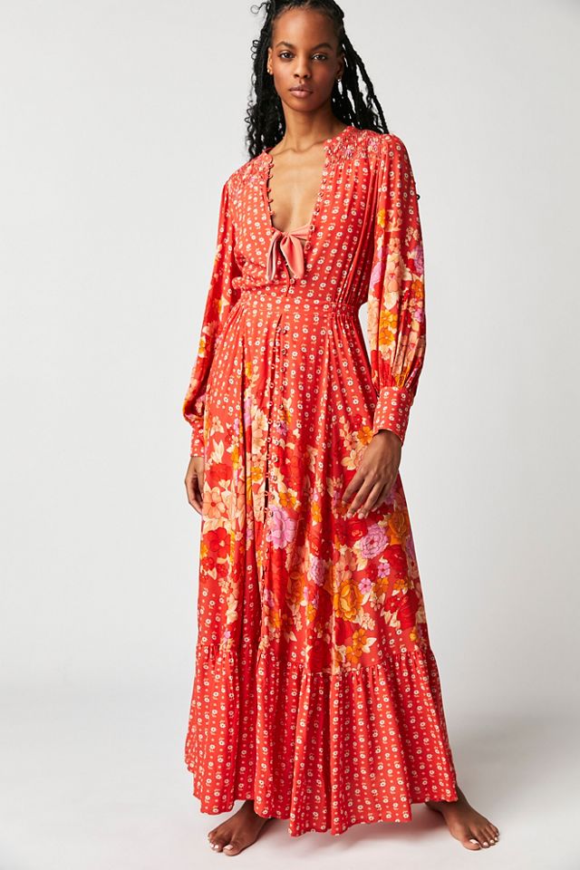 Free People Yellow Rose Gown. 1