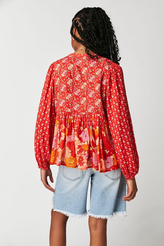 Spell Yellow Rose Boho Blouse #1