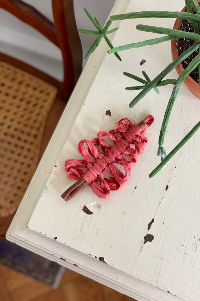 Macramé by Monday Recycled Sari Silk Tree Ornaments #2