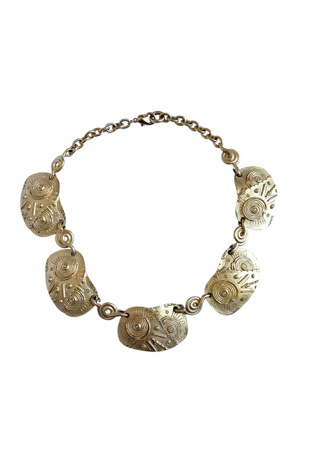 Vintage 1980s Gold Statement Necklace Selected by SharpLilTeeth