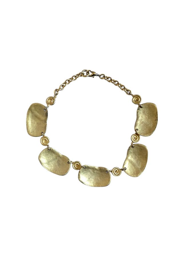 Vintage 1980s Gold Statement Necklace Selected by SharpLilTeeth #2