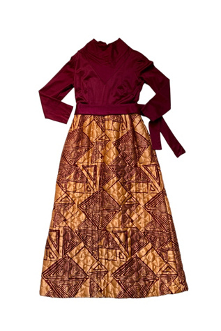 Vintage 1970s Quilted Maxi Dress Selected by SharpLilTeeth