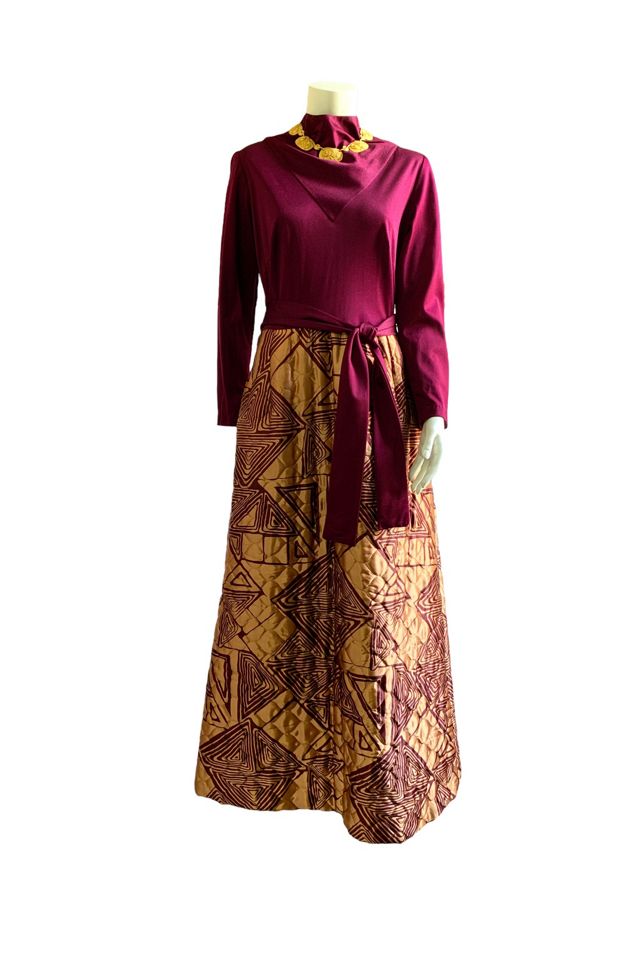 Vintage 1970s Quilted Maxi Dress Selected by SharpLilTeeth #1