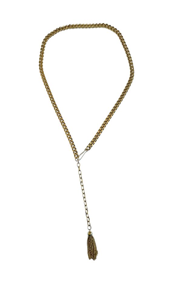 Vintage 1970s Curb Chain Gold Tassel Belt Selected by SharpLilTeeth