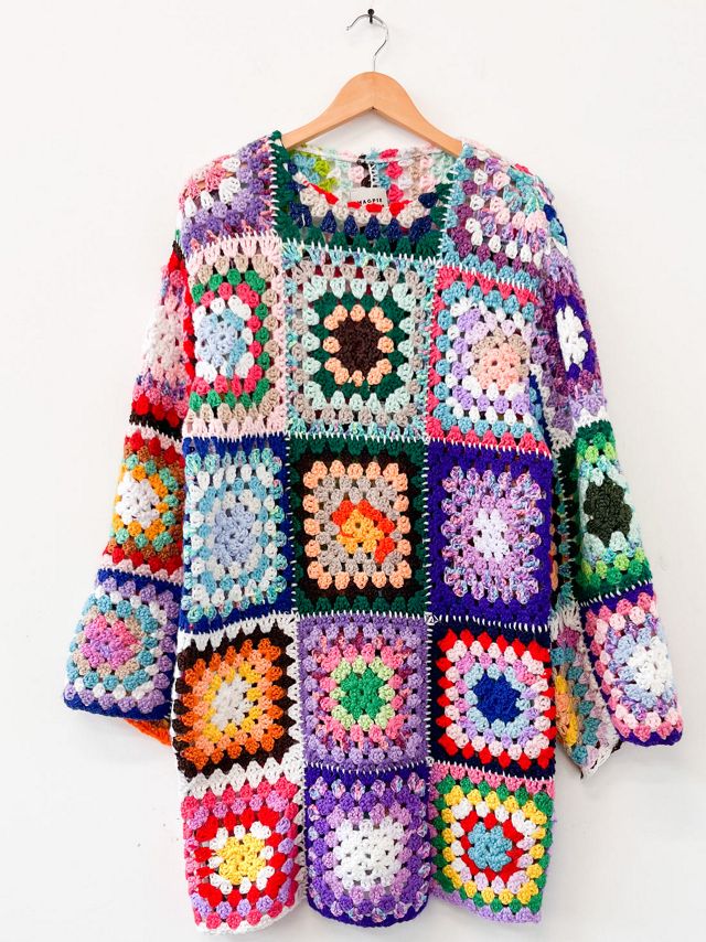 Magpie Vintage Gigi Purple Crochet Jumper Dress | Free People