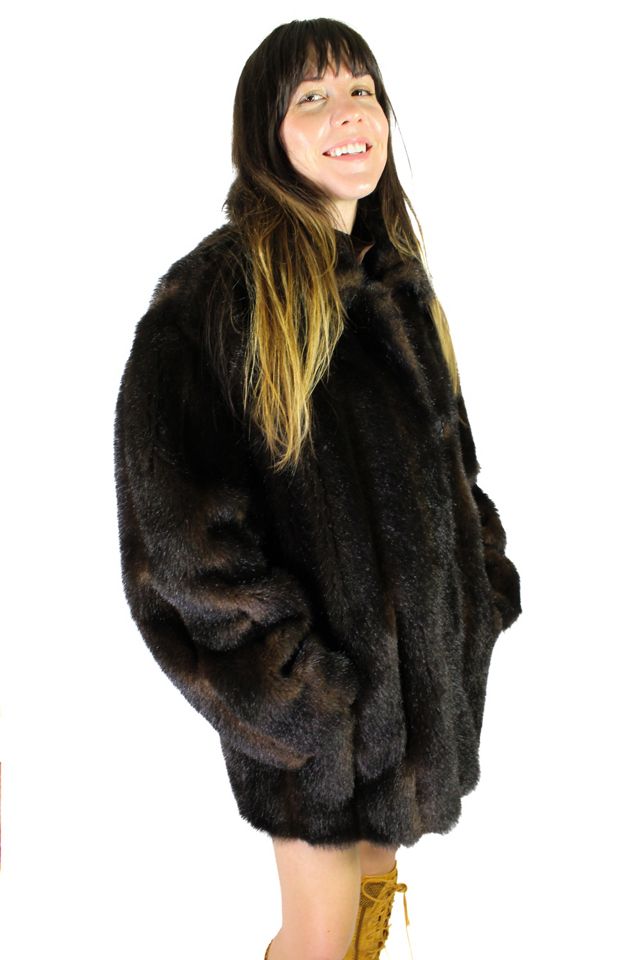 1980s Faux Fur Oversized Coat Selected By Moons + Junes Vintage #1