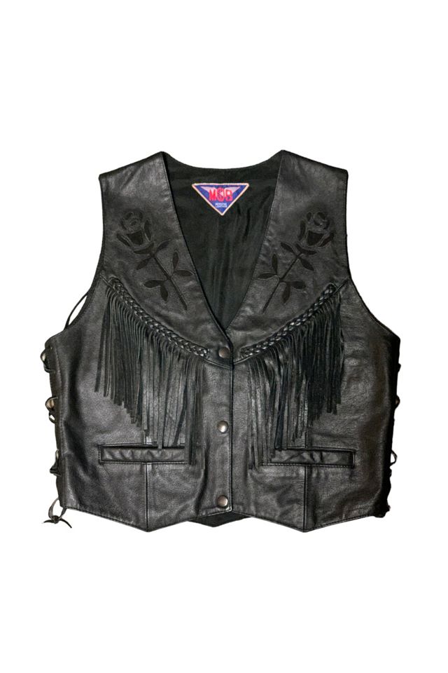 Vintage 80s Fringe Leather Vest