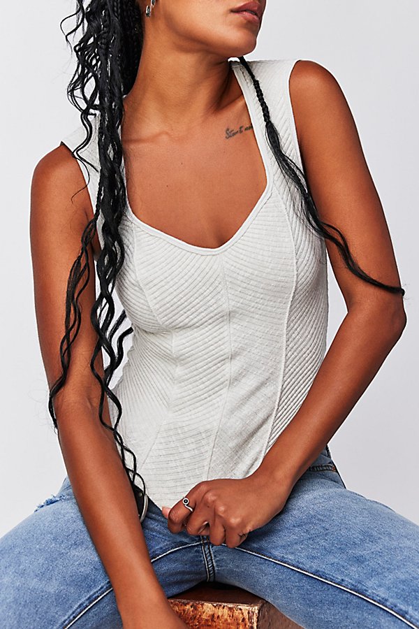 Free People Boss Babe Tank In Stone