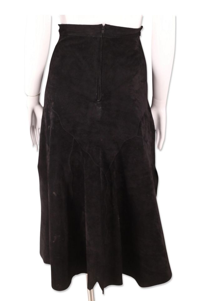 1980s Black Suede Applique Skirt Selected By Ritual Vintage #3