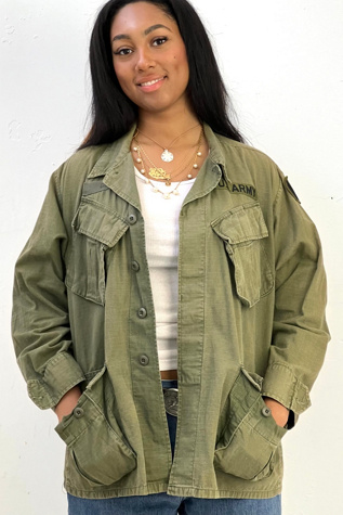 Olive green outlet army jacket womens