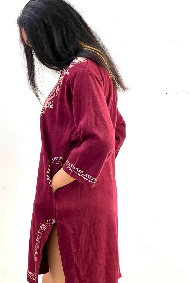 Vintage Embroidered Wool Cozy Tunic Dress Selected by Anna Corinna #1