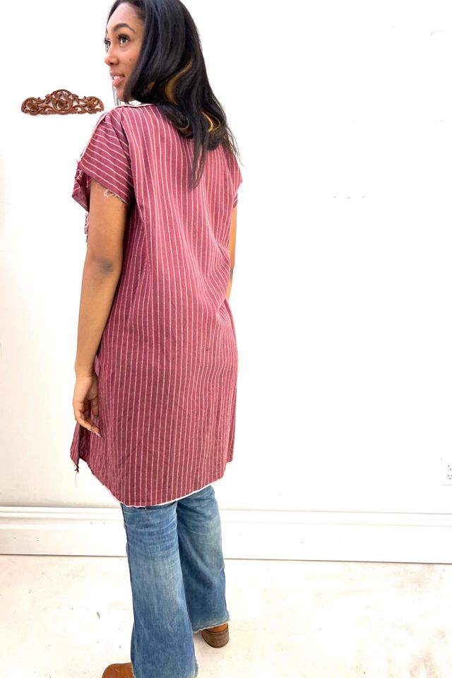 Anna Corinna Striped Merlot Smock Jacket #1