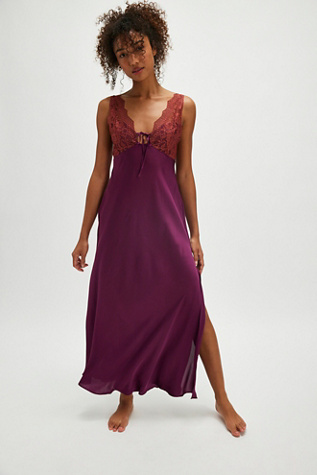 Countryside Maxi Slip By Intimately At Free People In Maroon, Size: XL