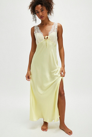 Countryside Maxi Slip By Intimately At Free People In Yellow Cake, Size: Small