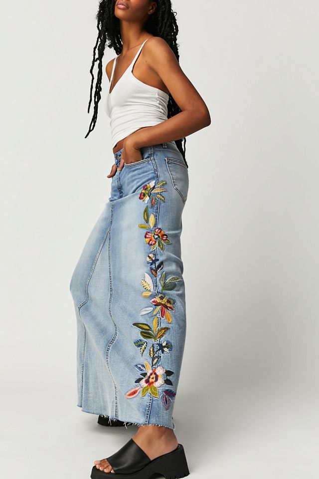 Driftwood Denim Maxi Skirt #2