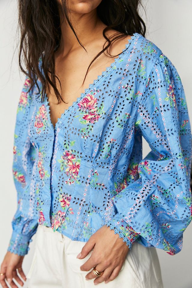 Free People Blossom Eyelet Top - Squash Blossom Boutique