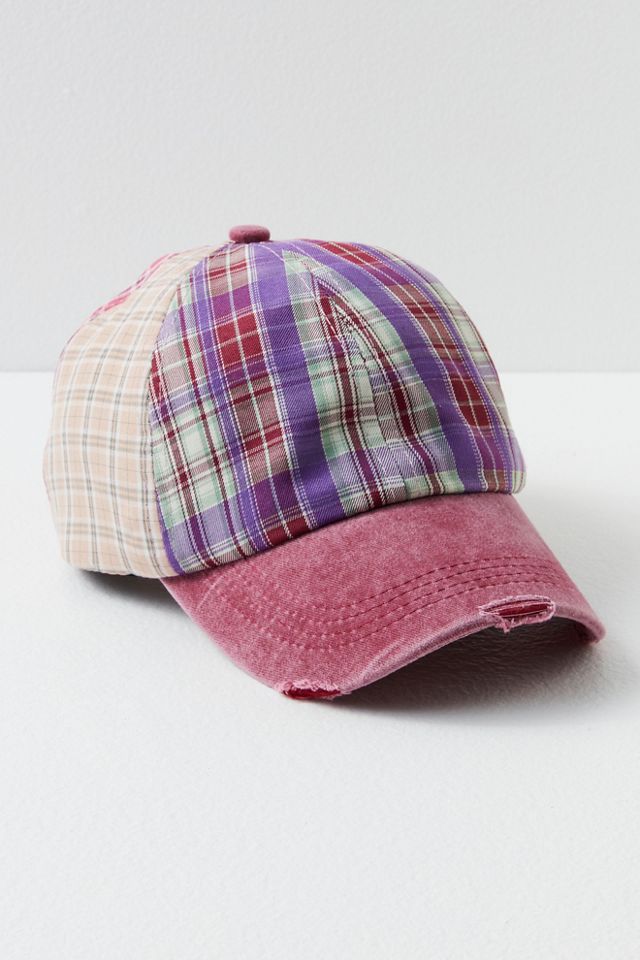 Crossroads Mixed Plaid Baseball Hat #1
