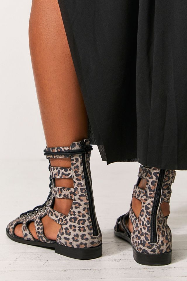 Animal print hot sale gladiator sandals