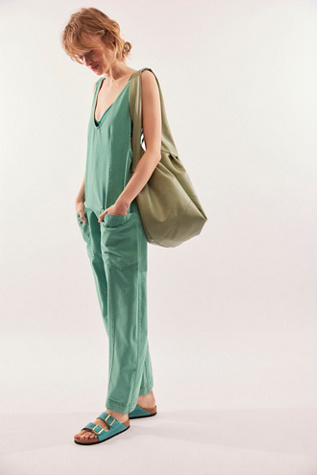 We The Free High Roller Jumpsuit at Free People in Turquoise, Size: Medium